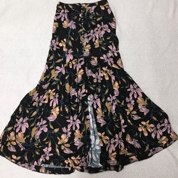 Free People Button-up Floral Maxi Skirt - Picture 4 of 13
